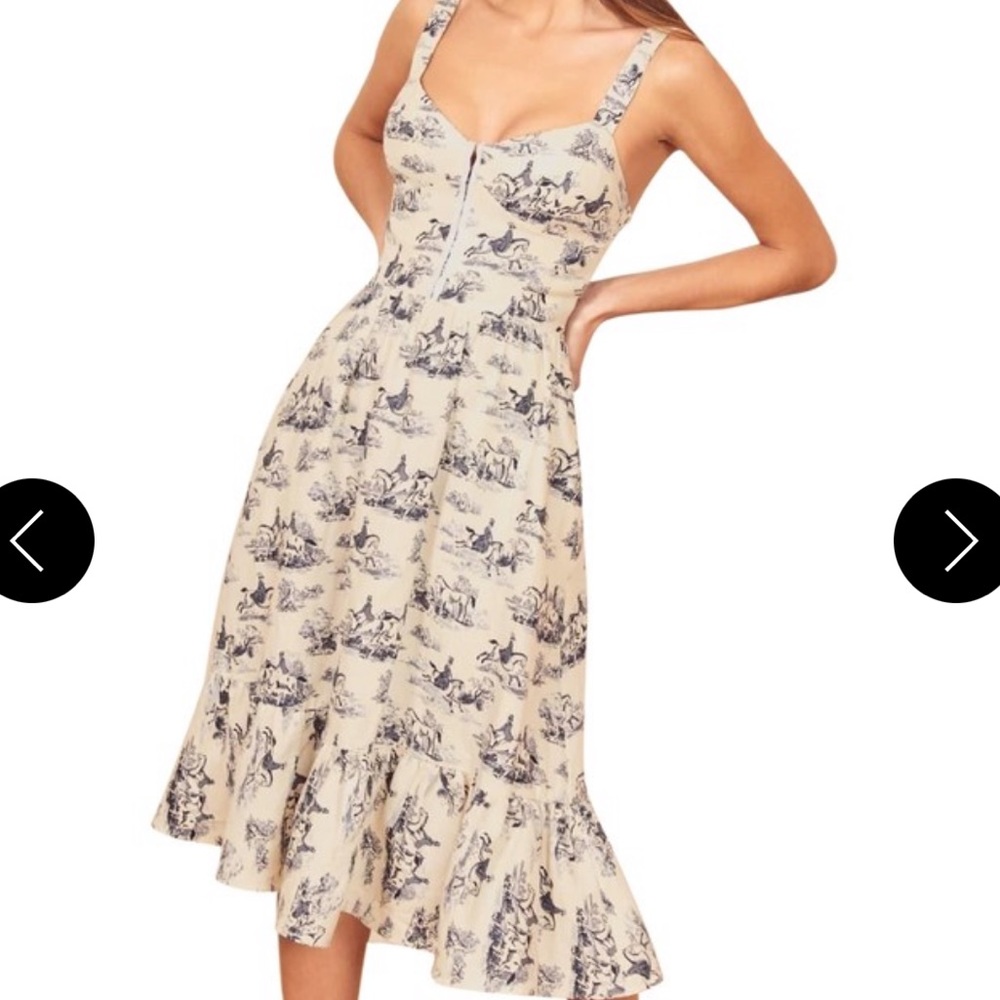 Reformation Dolce Dress in Toile Linen Size 2